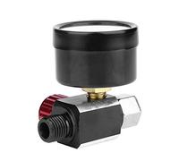 1/4 Auto Spray Gun Air Regulator With Pressure Gauge Diaphragm Control Mini Size Lightweight Easy To Install For Sprayguns And Air Tools Metal Plastic Red Silver Black 57x45x48mm