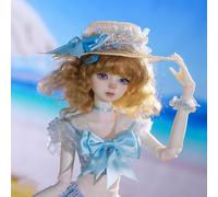 1/4 BJD Doll 44cm SD Ball Jointed Doll, Handmade Makeup Resin Action Figure with Swimwear & Accessories