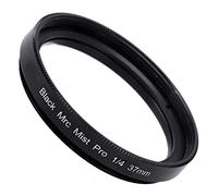 1/4 Black Pro Mist Diffusion Filter, 37mm/39mm/40.5mm/43mm/46mm Soft Focus Lens with 18 Multi-Layer Coatings, Waterproof, Oil Resistance for Video/Vlog/Portrait Photograph (39MM)
