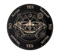 1/4 Board - Witch Wooden Board Wiccan Decision Making, Fortune Telling Board With Crystal Dowsing Necklace | Divination Wooden Communication Board For Biggeners