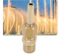 1/4 Brass Adjustable Fountain Nozzle, 360° Swivel Spray Head with Built in Valve, Water Feature and Pond Jet Sprinkler for Garden Pool Patio Decoration (2 points 1/4)