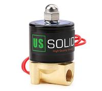 1/4" Brass Electric Solenoid Valve 220V AC Normally Closed G Thread Air Water Fuel VITON by U.S. Solid.
