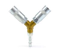 1/4" BSP Airline Hose Connector, 3 Way Quick Release Connector, Y Splitter Male/Female Thread Coupler for Air Lines Compressors & Tools