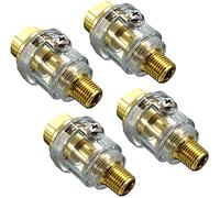 1/4 BSP Mini in-Line Oiler Lubricator for Air Compressor Pipe & Pneumatic Tool 4pcs