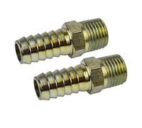1/4" BSP Thread Hose Tail 1/2" (12mm) Pipe Connector Air Fitting 2 Pack FT039