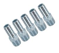 1/4" BSP Thread Hose Tail 3/8" (10mm) Pipe Connector Air Fitting 5 Pack FT032