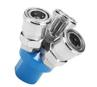 1/4" C-Type 2/3 Way Manifold, Pneumatic Quick Fitting Splitter Air Pump Air Compressor Connector (3 Way Quick Fitting)