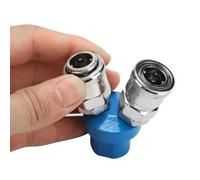 1 4 C Type Japanese Style Pneumatic Quick Fitting Air Pump Compressor Connector 2 Way Metal Material Sturdy High Pressure Safe Reliable Connection Easy Install Precision Threads Fast fo