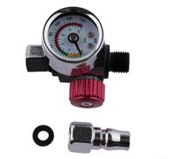 1/4 Compressed Air Pressure Regulator with Gauge - Aluminium Water Separator for Tools