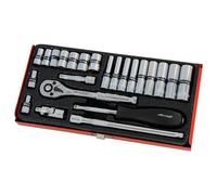 1/4" Dr, Standard And Deep Socket Set, 24Pc, Metal Case (Neilsen Ct1387)