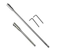 1/4 Drill Bit Extension Set 6" and 12" High-Carbon Steel Wood Spade Drill Bit Extender with 2 Pieces Key Spade Bit Extension Set for Wood Turners Furniture Carpentry and Construction(4PCS) (1PCS)