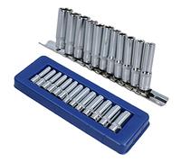 1/4" Drive Deep Metric + Imperial SAE AF Sockets 4mm - 14mm 5/32” - 1/2" 24pc