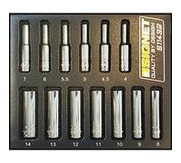 1/4" Drive Deep Metric Socket Set 13pc 4-14mm 6 Point Signet S11432 in EVA Foam