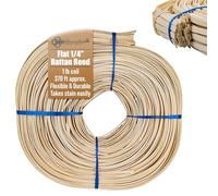 1/4" Flat Reed # 2 | 1 Pound Coil | Rattan Reed for Basket Weaving and Wicker Furniture Making | Basketry, Wicker Weaving and Wicker Repair Supplies | UA-14FR