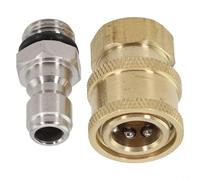 1/4" Foam Pot Adapter for Water Pistol for - High Pressure Quick Connector with Stainless Steel Union Female and Male Fittings, Compatible with PA Foam Bottle(2pcs)