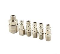 1/4 for bsp Air Hose Fitting Set 6Pcs Hardened Steel 1/4 for