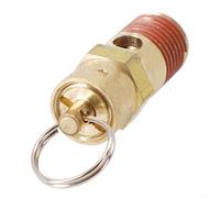 1/4" for NPT Brass Safety Relief Valve for Air Compressor Tanks, 125-270 PSI Adjustable Pressure Release, for ASME-Compliant, Stainless Steel Spring, Yellow(200PSI)