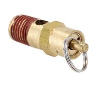 1/4" for NPT Brass Safety Relief Valve for Air Compressor Tanks, 125-270 PSI Adjustable Pressure Release, for ASME-Compliant, Stainless Steel Spring, Yellow(270PSI)