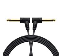 1/4 Guitar Cable,6.35mm TS Male to 6.35mm TS Male 90 Degree Mono Audio Extension Cable 5FT,Suitable For Electric Guitars,Amplifiers, Mixers,Microphones.