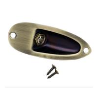1/4 Guitar Jack Plate Socket Input Jack Socket Plate Output Loaded For Fender Stratocaster Strat (Bronze)