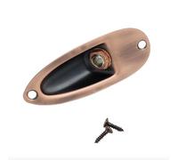 1/4 Guitar Jack Plate Socket Input Jack Socket Plate Output Loaded For Fender Stratocaster Strat (Red Bronze)