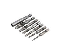 1/4" Hex Shank Combined Hss-G Drill & Tap Cutting 7Pc (Neilsen Ct4679)