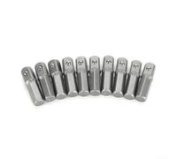 1/4 Hex to 1/4 Square Drive Socket Adapter 10pcs Set 25mm Long Chrome Vanadium Steel for Drill and Driver