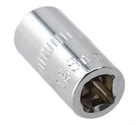 1/4 in Drive Hex Socket Wrench Set, 4-14mm Double Ended Metric Tool for Ratchet Handle, Chrome Vanadium Steel with Chrome Plating(8mm)