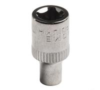 1/4 in Drive Hex Socket Wrench Set, 4-14mm Double Ended Metric Tool for Ratchet Handle, Chrome Vanadium Steel with Chrome Plating(4mm)