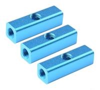 1/4 Inch 5-Way Distributor Block Compressed Air for Quick Coupling Aluminium Blue for Compressor Hose Set of 3