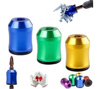 1/4 inch/6.35 mm Universal Drill Magnetic Screwdriver bit with Magnetic Ring Head and Anti-Slip Design, so You no Longer Need to Worry About Screws Falling Out. (Blue+Green +Yellow)