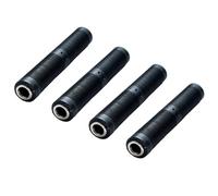 1/4 Inch 6.35mm TRS/TS Female to Female Coupler 4 Pack, Durable Stereo Adapter Joiner with Straight Connectors 6.35mm, Extension Jack Adapter for Guitar Cable, Instrument and Studio Audio Use