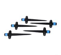1/4 inch Adjustable Drip Emitters with Stake and Lock Barbed Interface for 360 Degree Spray Control in Aquaponic and Media Bed Systems (Fountain Type)