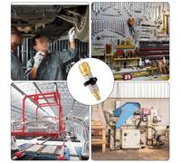 1/4 Inch Brass Air Hose Connector Set with Quick-Release Coupling, Ball Valve & NW 7.2 Nozzle - Compressed Air Distributor for Workshop