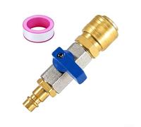 1/4 Inch Compressed Air Shut-Off Valve Metal Quick Connector