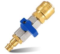 1/4 Inch Compressed Air Stopcock, Compressed Air Quick Release Coupling, Compressed Air Ball Valve 1/4 Inch, Air Filling Valve, with Nozzle NW 7.2, Compressed Air Tool Accessories