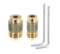 1/4 Inch Diamond Grinder Bits, 2 Pcs Stained Glass Grinding Heads with L Wrenches, Gold Tone Alloy Abrasive Wheels for Glass, Ceramic Tile, Stone Shaping(1 1/4 Inch)