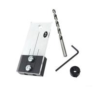 1/4 Inch Dowel Jig, Drill Guide Locator Made of Acrylic for Precise Positioning, 1/4in Hole Drilling Without Deviation, Transparent and