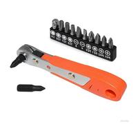 1/4 Inch Drive Mini Ratchet Wrench, Right Angle Angled Screwdriver for Tight Spaces High Torque Reversible Offset Tool with Magnetic Phillips Head, Includes Screwdriver Bits Set