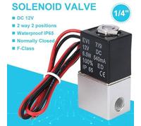 1/4 Inch Electric Air Water Solenoid Valve 12v Dc Normally Closed 2-Way Direct Acting Pneumatic Control Valve for Liquid for Oil Water Treatment and Heating