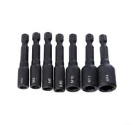 1/4 Inch Hex Shank M6-M14 Firmer Screw Tap,Socket Adapter,Holder Extension Bar(7PCS/SET)