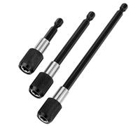 1/4 Inch Hex Shank Magnetic Bit Holder Set 3PCS, 60mm 100mm 150mm Quick Release Extension Bar, Strong Magnet for Screws Nuts, Fit DeWalt Bosch Makita Drill Driver & Hand Tools