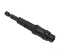 1/4 Inch Hex Shank Pivoting Magnetic Drill Bit Holder with Quick Change Locking Collar, 87mm Metal Extension Tool for Drivers and Wrenches, Fits Tight Spaces and Angled Driving Tasks（Black）