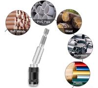 1/4 Inch Hex Shank Pivoting Magnetic Drill Bit Holder with Quick Change Locking Collar, 87mm Metal Extension Tool for Drivers and Wrenches, Fits Tight Spaces and Angled Driving Tasks（Silver）