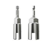 1/4 Inch Hex Shank, Slot Wing Nuts Drill Bit Socket Wrenches Tools Set,Power Wing Nut Driver Set, Drills Bits for Panel Nuts Screws Eye C Hook Bolt (2P(13 19))