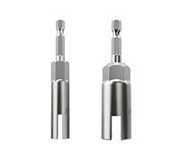 1/4 Inch Hex Shank, Slot Wing Nuts Drill Bit Socket Wrenches Tools Set Power Wing Nut Driver Set, Drills Bits for Panel Nuts Screws Eye C Hook Bolt (2P(8 14))