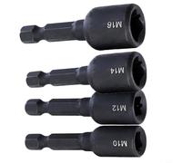 1/4 Inch Hex Shank Tap Socket Adapter Set Includes M6 And For M14 Sizes For Hand Electric Drill Use In Automotive And Industrial Applications(C)