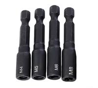 1/4 Inch Hex Shank Tap Socket Adapter Set Includes M6 And For M14 Sizes For Hand Electric Drill Use In Automotive And Industrial Applications(A)