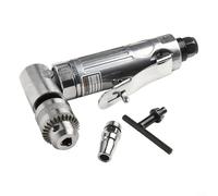 1/4 Inch High Speed Right Angle Pneumatic Drill 90° Elbow Air Powered Tool with Alloy Shell Low Vibration Tail Exhaust for Precision Drilling in Narrow Spaces Workshop Equipment