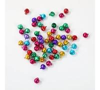 1/4 Inch Jingle Bells Christmas Bells Small Bell, Tiny Crafts Bells, DIY for Making Ornaments Pet Decorations Bracelet Anklets Necklace Knitting Jewelry Making 300 Pcs,8 Colors Random Color（6mm